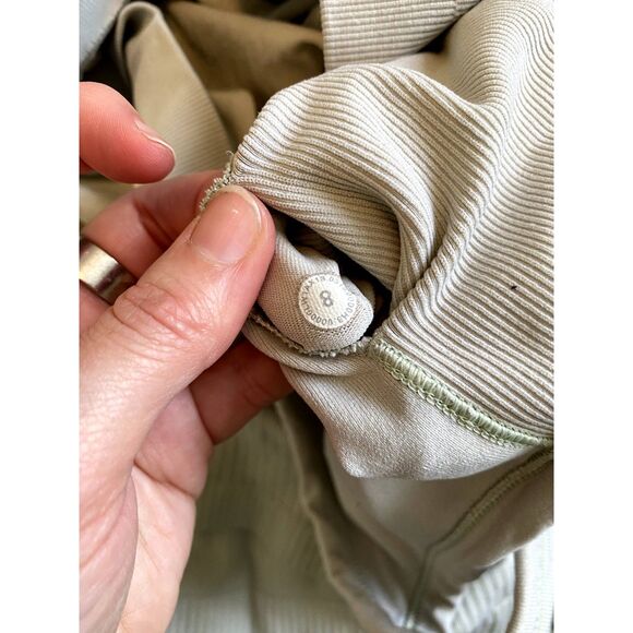 Lululemon Ebb To Street Tank - Ribbed Mint Green Tank Blouse, Size 8 - Picture 9 of 10